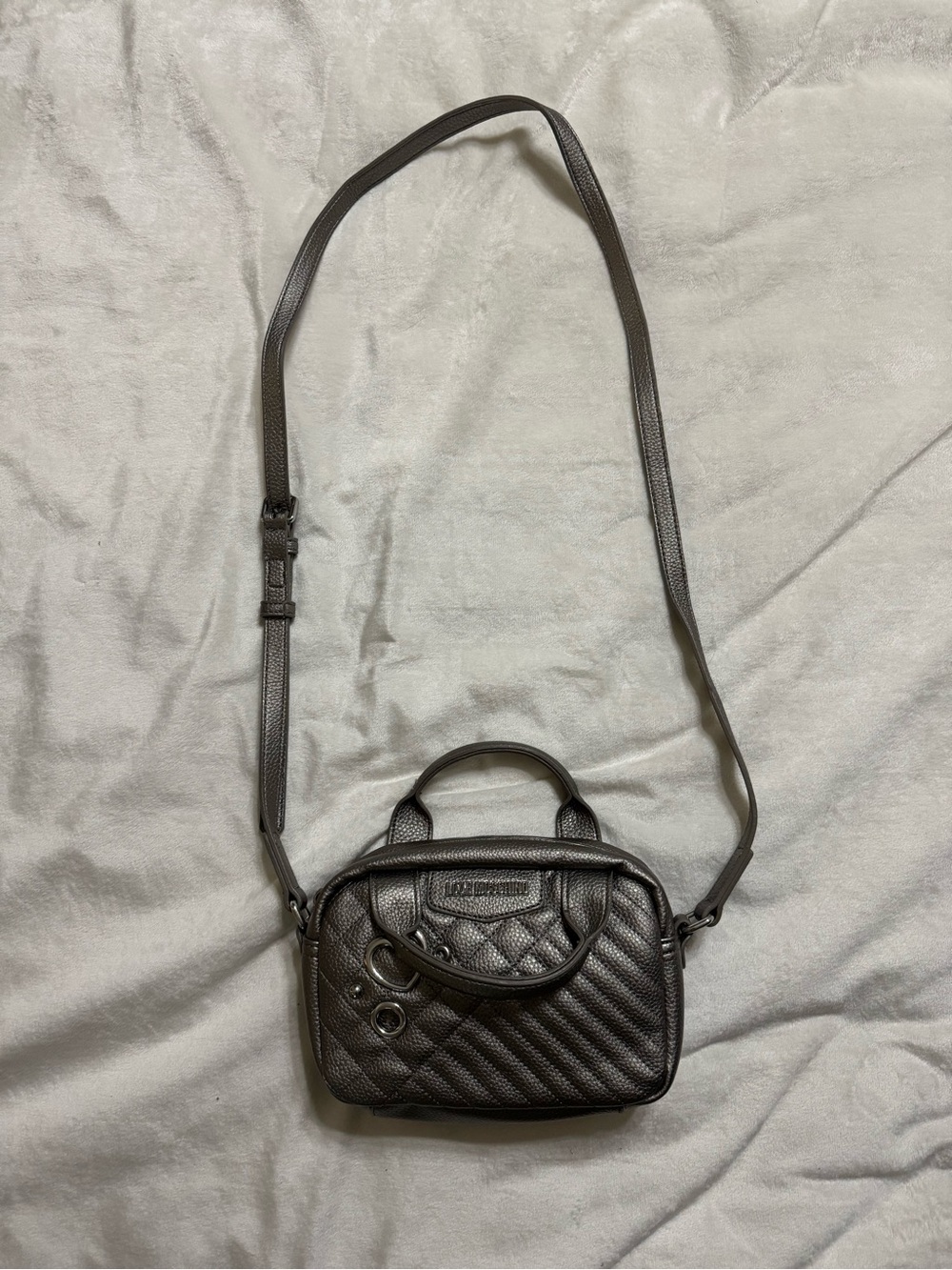 EUC LOVE Moschino Quilted Leather Mini Crossbody Bag!